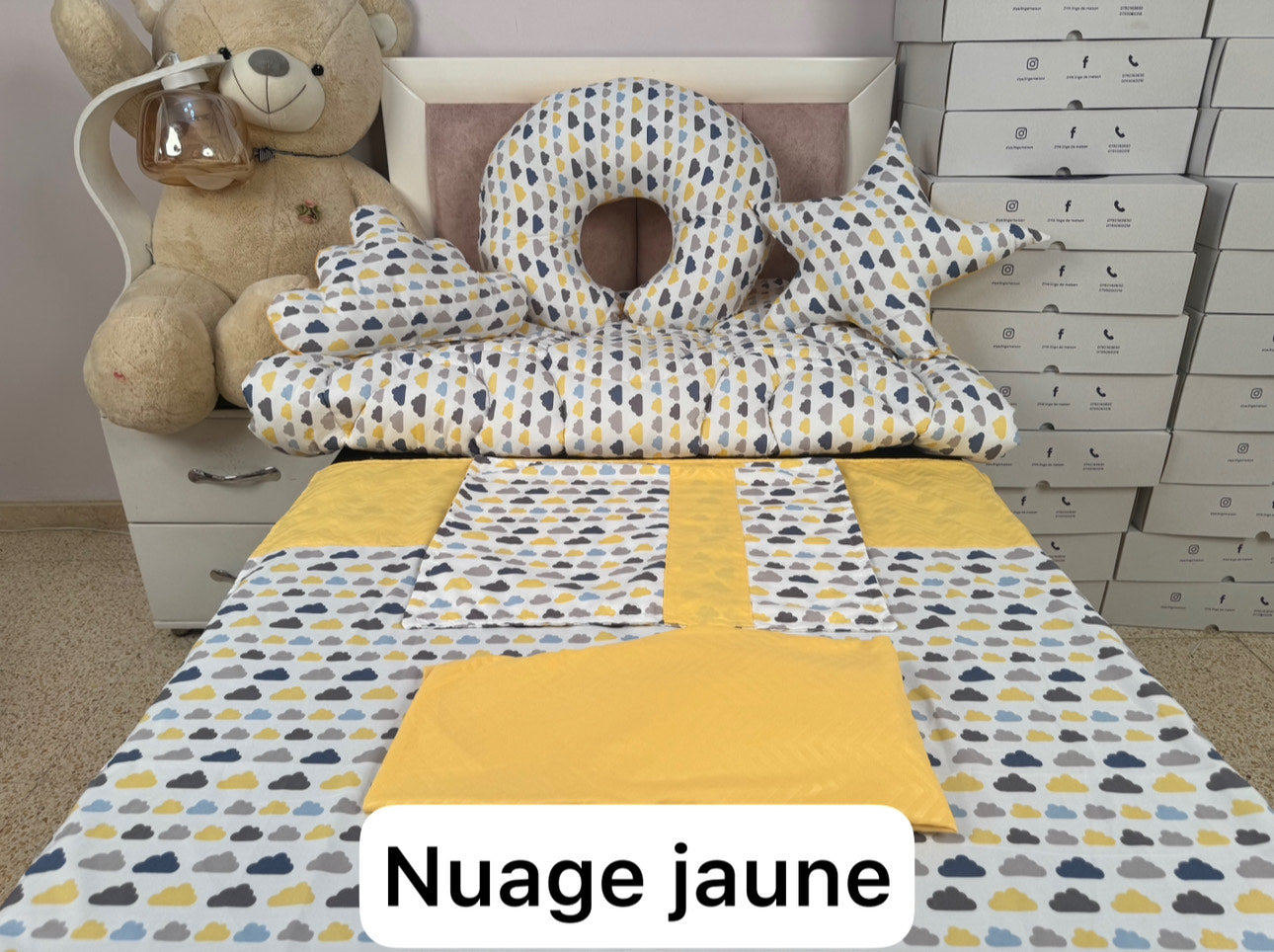 Trousseau bébé 7 pièces en 100% coton