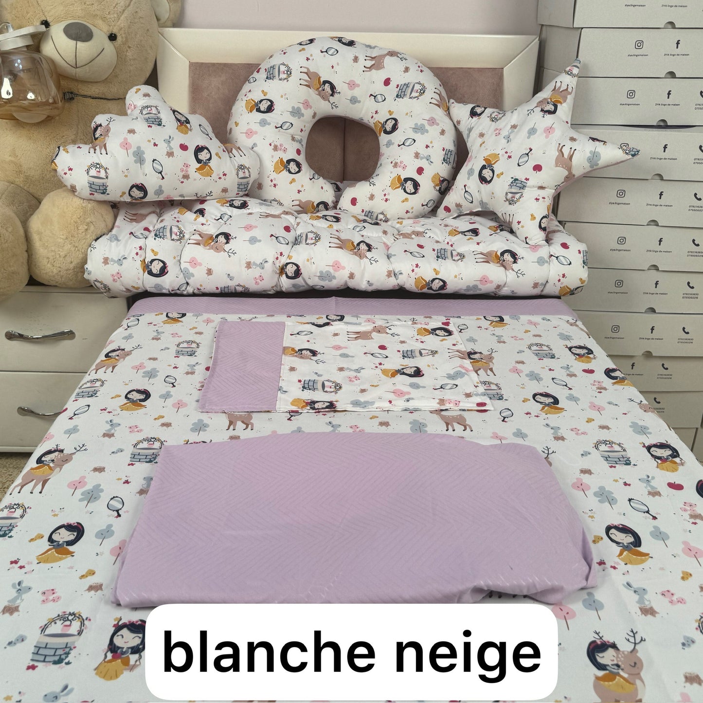 Trousseau bébé 7 pièces en 100% coton